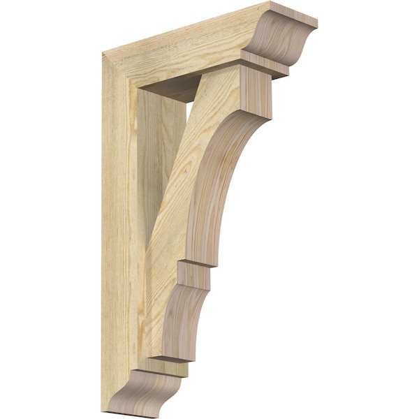 Ekena Millwork Balboa Traditional Rough Sawn Bracket w/ Offset Brace, Douglas Fir, 6"W x 18"D x 30"H BKT0604X18X30BOA01RDF - main